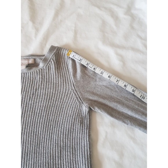 Banana Republic Womens Sweater Size Small Grey Heather Ribbed  Cashme Blend - Picture 10 of 11